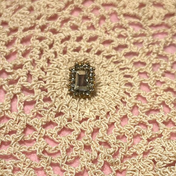 Rhinestone earrings. Costume jewelry. - Picture 2 of 5